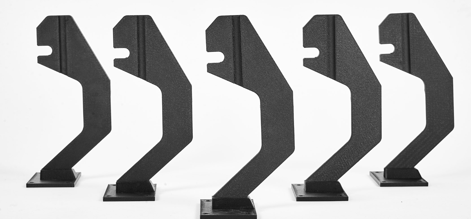 3D printed replacement machine part, produced in tough FDM Nylon 12CF thermoplastic.