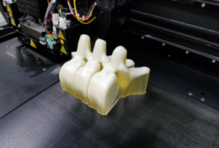 3D printed vertebrae for testing.
