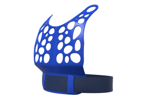 Unique, lightweight medical device for patient with acute paraesthesia, produced with Stratasys additive manufacturing solutions.