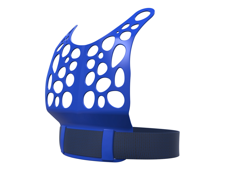 Unique, lightweight medical device for patient with acute paraesthesia, produced with Stratasys additive manufacturing solutions.