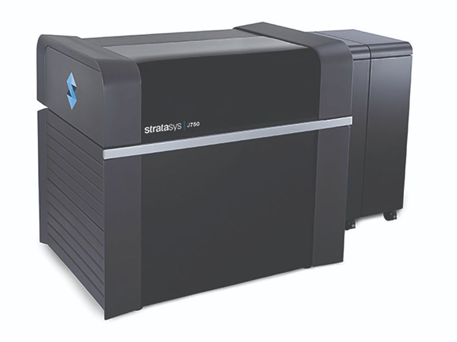 The full-color, multi-material Stratasys J750 3D printer.