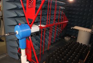 Rotating support for a Bluetooth-testing antenna 3D printed using the Fortus 380mc.