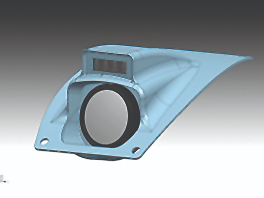 CAD design of dashboard insert.