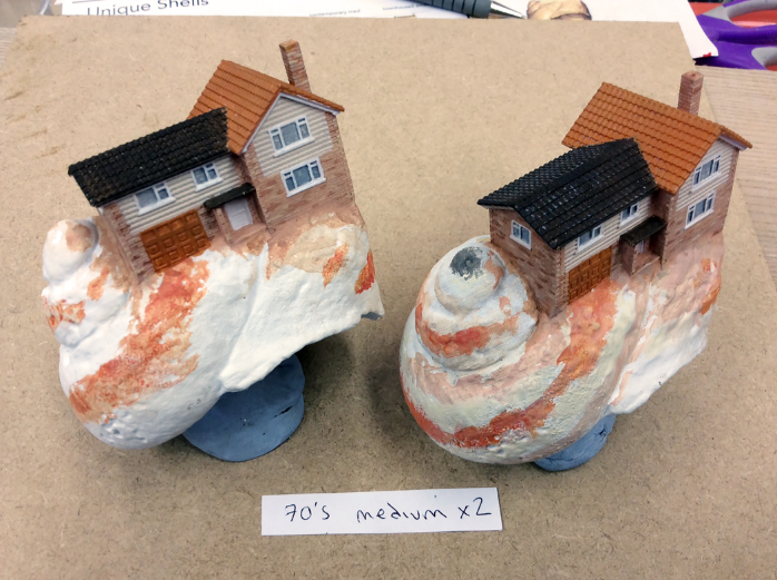 3D printed shell was created from the scan of an actual shell and produced in Digital ABS material.