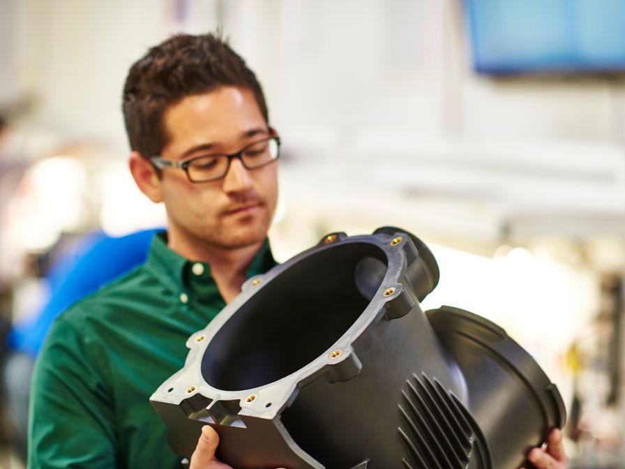 Sir with 3D printed part.