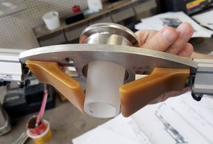 The final 3D printed machine replacement part produced using the Fortus 450mc 3D Printer.