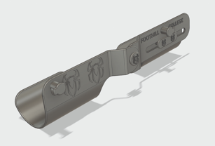 3D CAD drawing of the exoskeleton arm designed by biomedical device engineering students at Foothill College.
