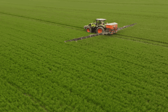 Tractor in a field