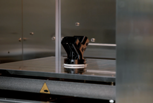 Robot grippers created with additive manufacturing materials that comply with European ESD standards.
