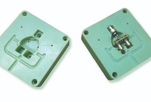 This Digital ABS injection mold is used to produce overmolded junction box prototypes.