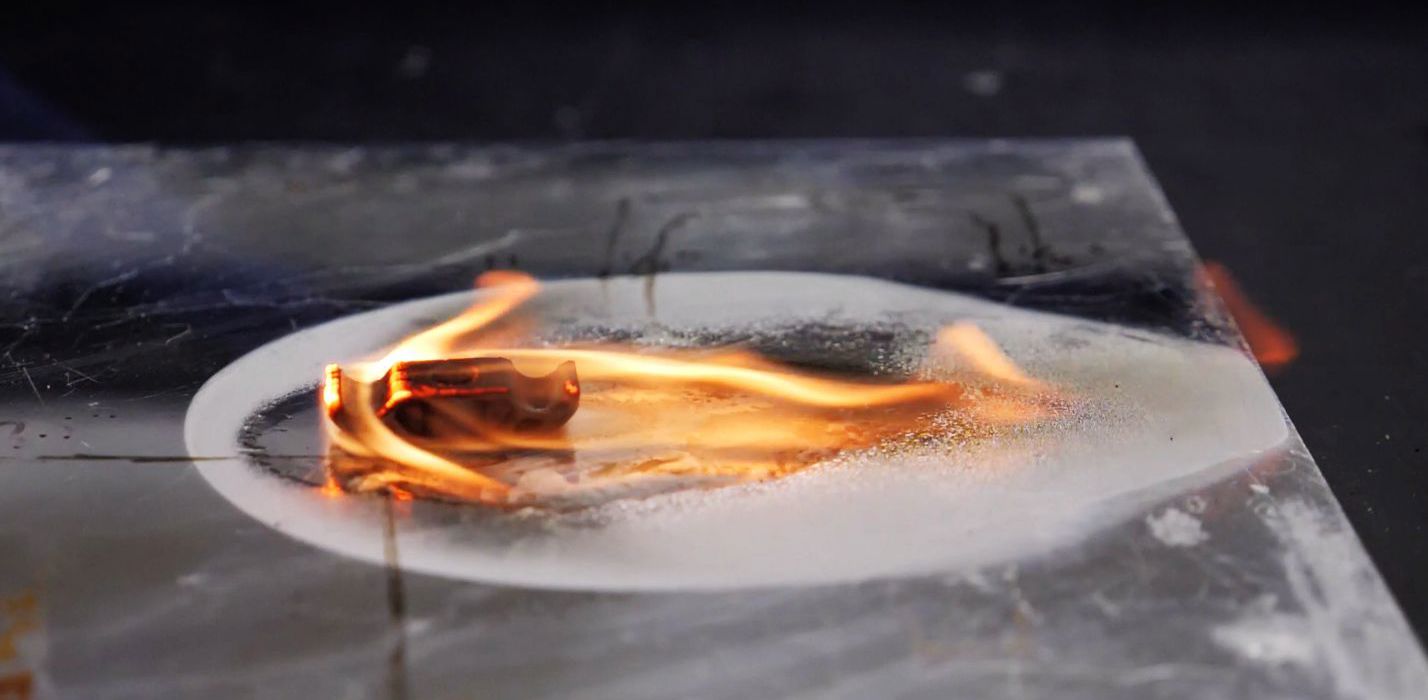 Clamp fire test