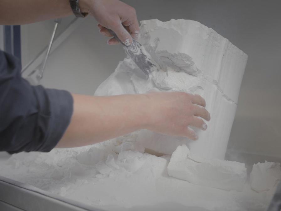 The H350 uses an infrared sensitive HAF™ to fuse particles of polymer powder together in layers to build parts