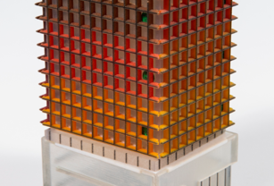 Colorful 3D printed object. 