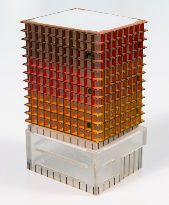 Colorful 3D printed object. 