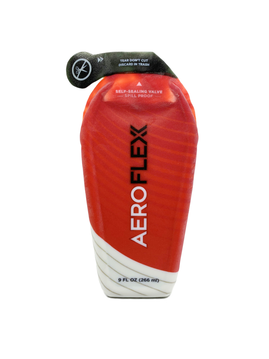 Full color AeroFlexx bottle prototype.