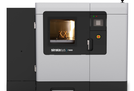 Stratasys F900 3D printer with white part