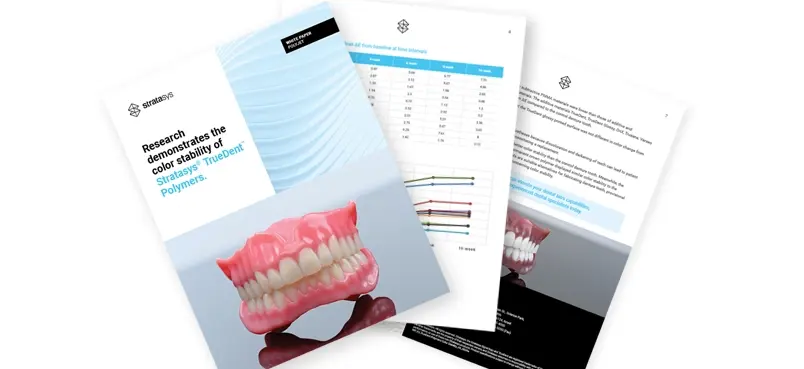 Stratasys Truedent Polyment Color Stability White Paper