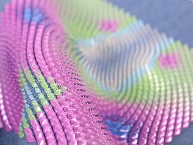 3d printed fashion design sample with dots