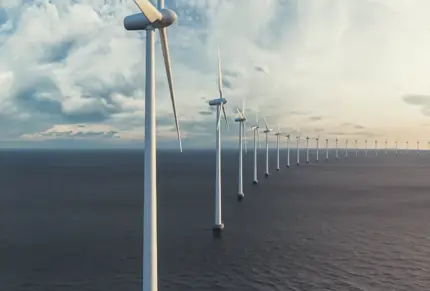 Offshore wind energy turbine farm