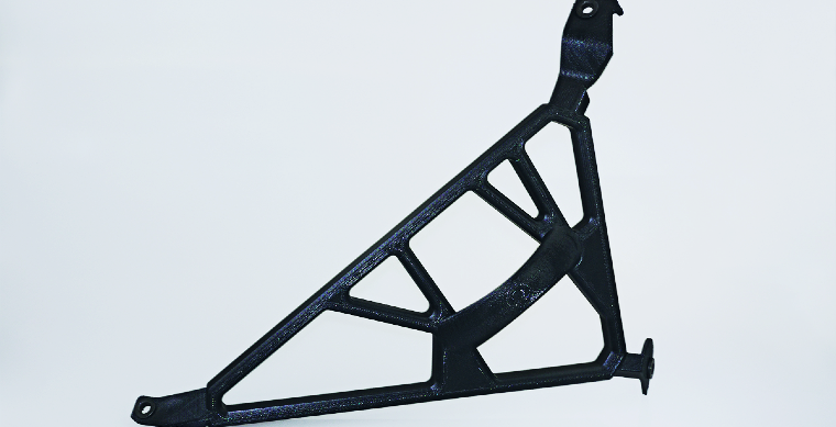 FDM Nylon 6 Thermoplastic Material 3D printed into a bicycle frame