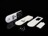 An array of remote controls 3D printed using Stratasys PolyJet ToughONE material