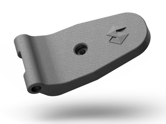 High Yield PA11 - 3D printed door hinge. Produced on the Stratasys H350 SAF 3D Printer.