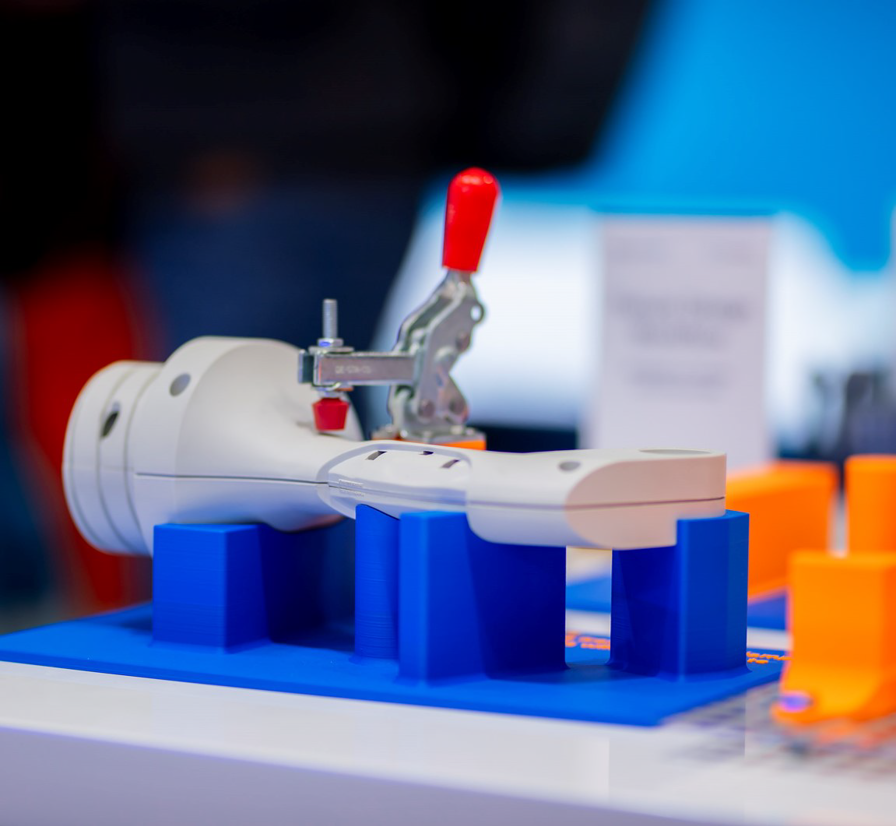 A 3D printed prototype that was designed using fixturemate.