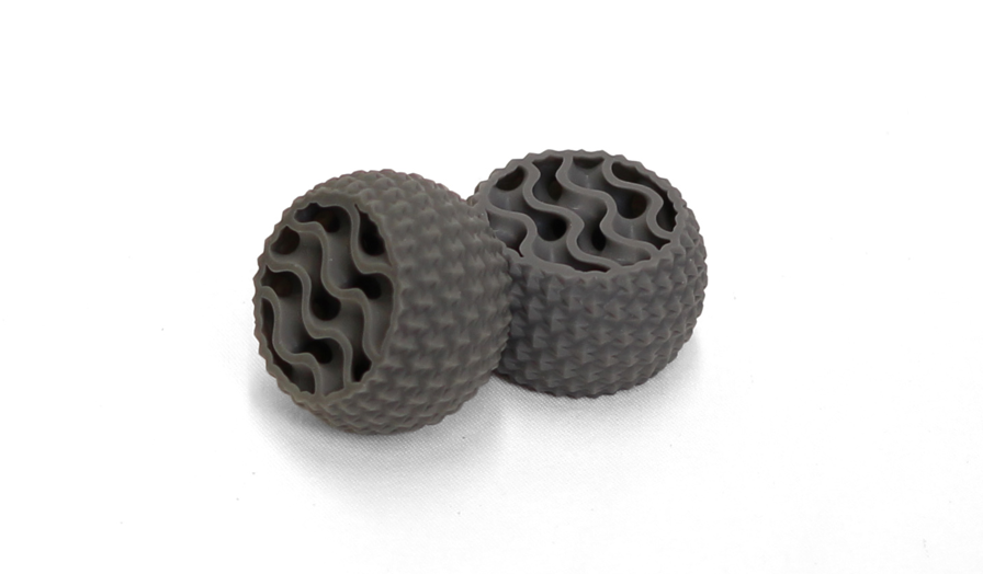 silicon gyroid 3D printed using Stratasys P3 DLP Technology