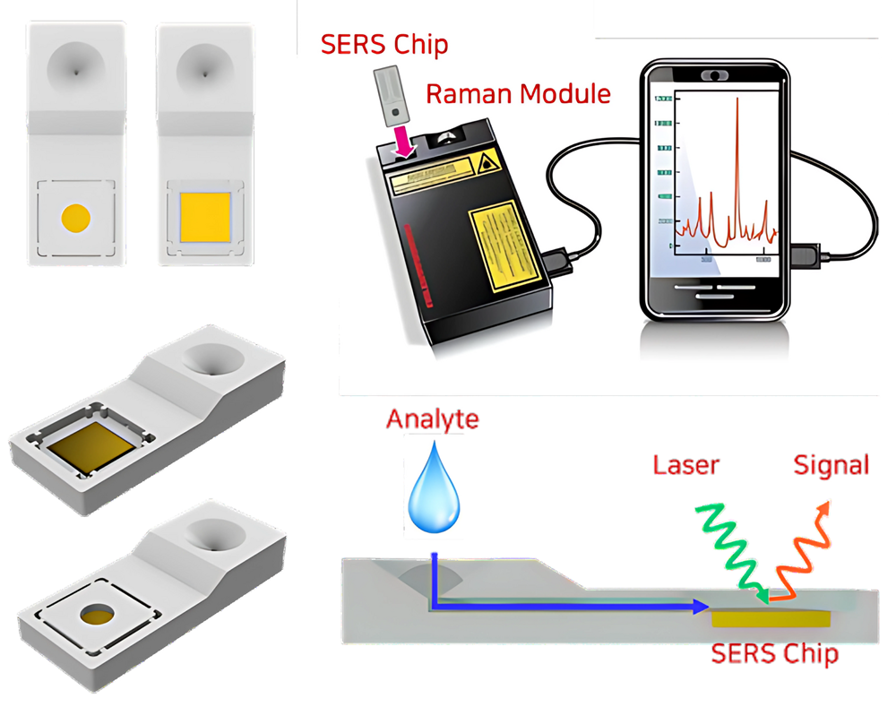 Diagram of SERS chip production
