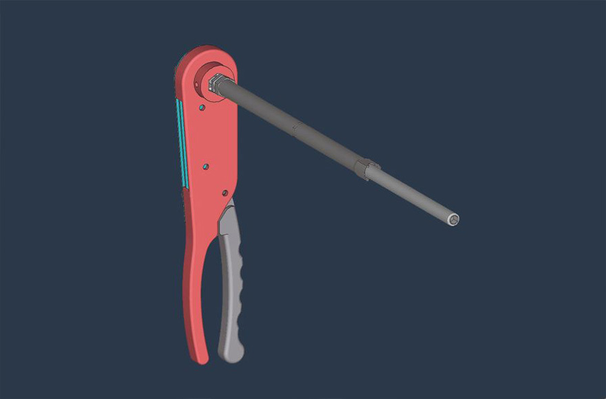 Ratchet prototype made from tough polycarbonate usingthe FDM process.