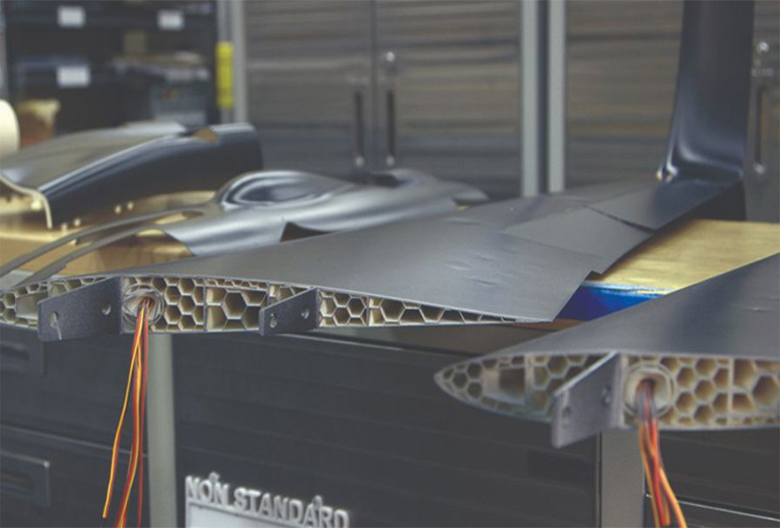 Internal wing design, optimizing complex internal structures, for lightweighting aircraft.