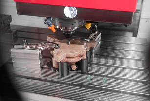Fixture 3D printed using Stratasys GrabCAD on 3D printer
